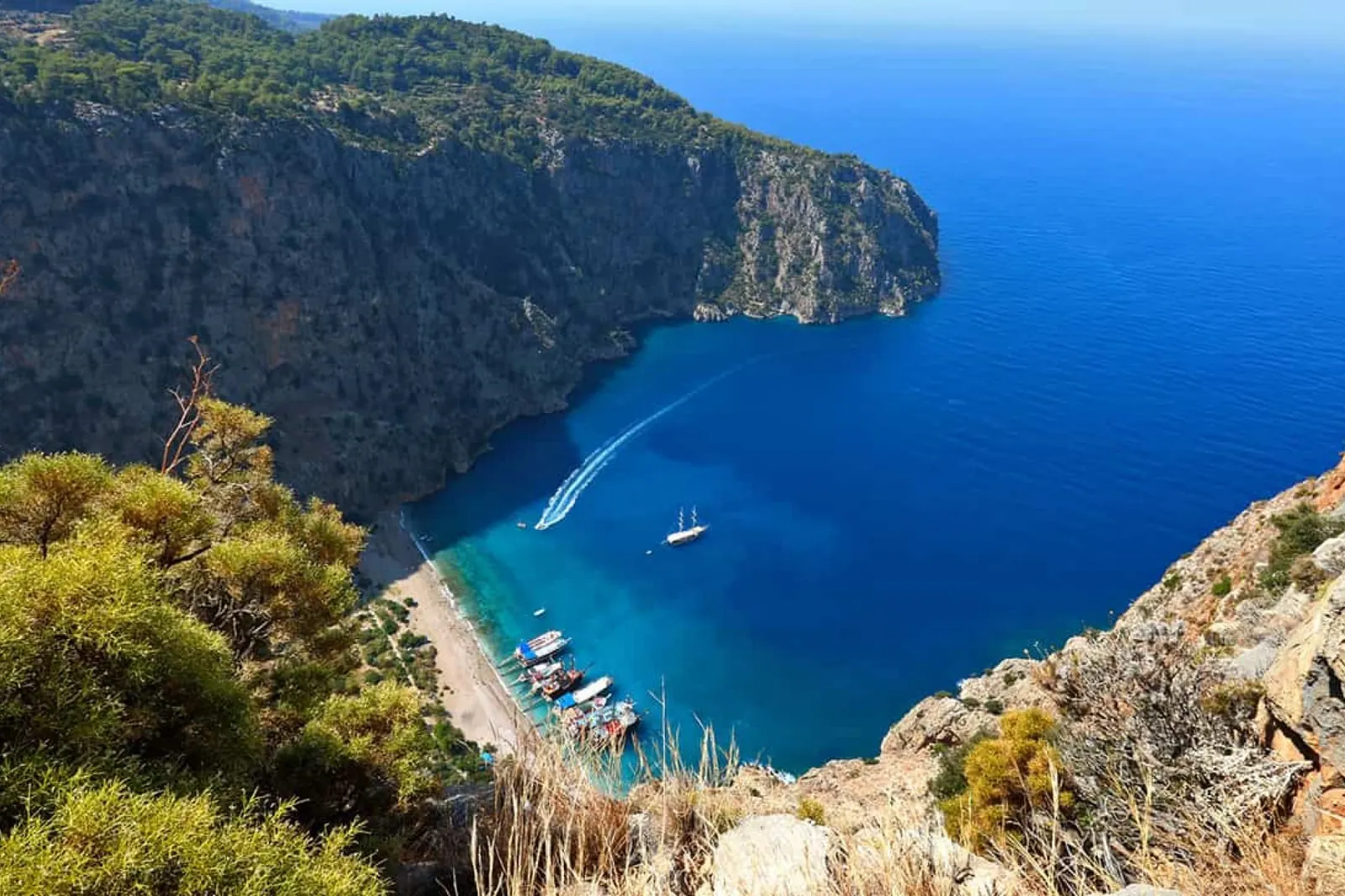 Butterfly Valley seen from the Lycian Way above Faralya